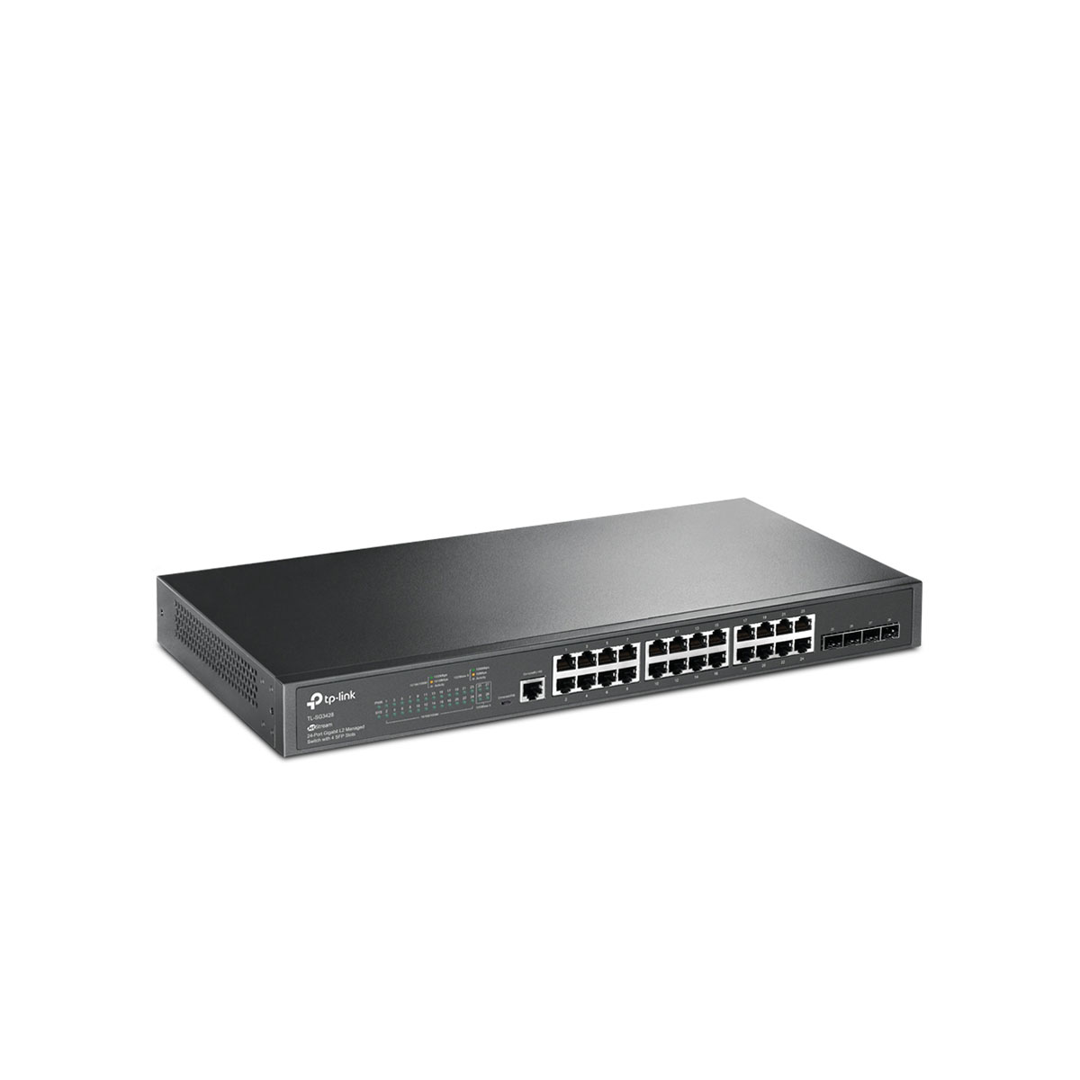 سوئیچ شبکه مدیریتی 24 پورت با 4 پورت SFP  تی پی لینک مدل TL-SG3428-2
